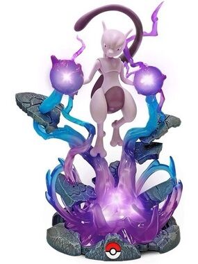 Pokemon Mewtwo Deluxe Collector LED Light FX 13" Statue Figure Jazwares PKW0082